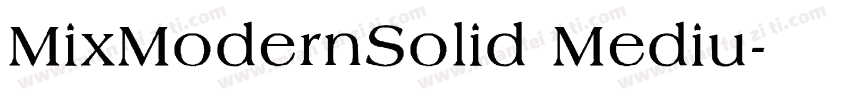MixModernSolid Mediu字体转换